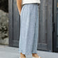 Rylee & Cru Wide Leg Pant Marine Gingham