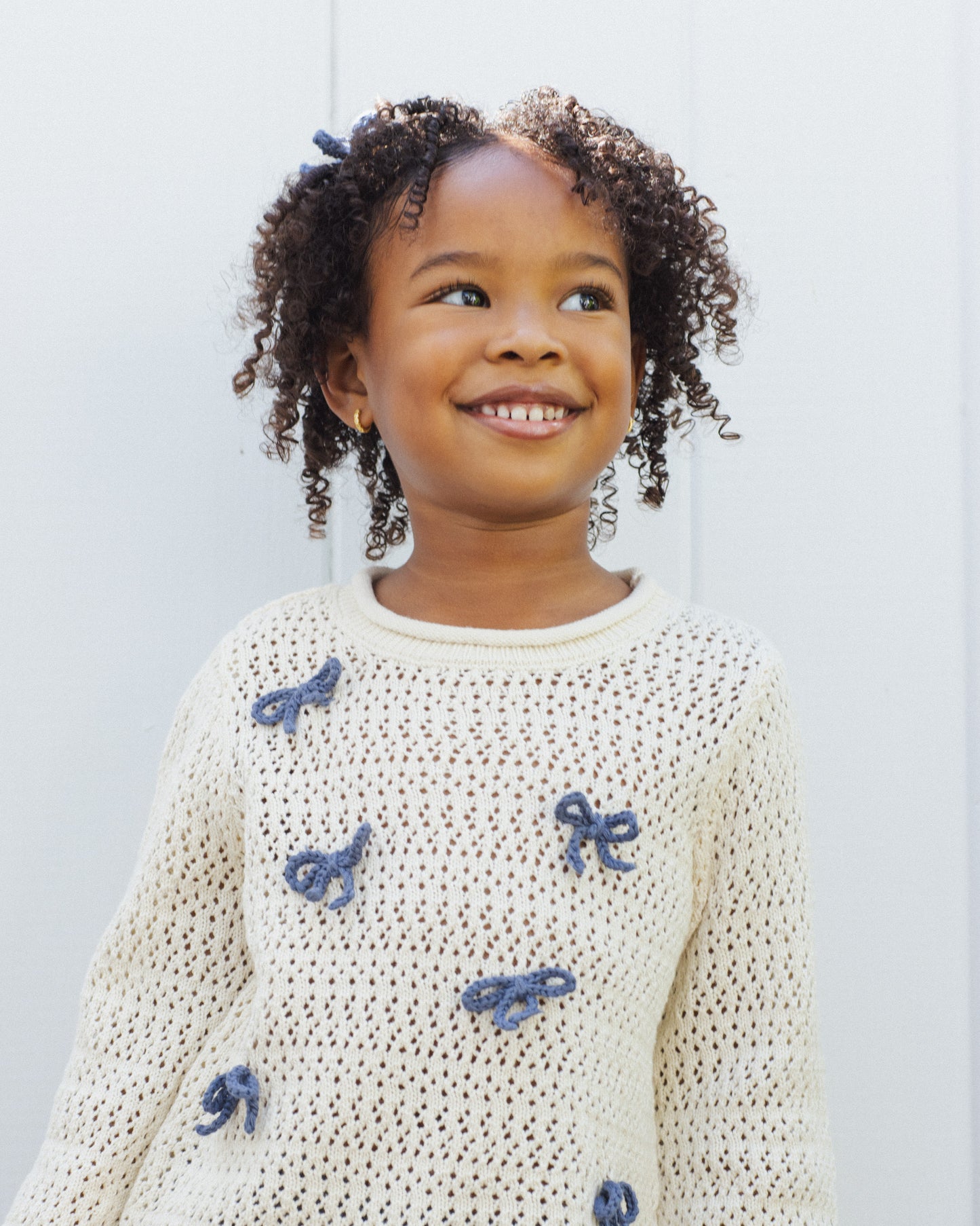Rylee & Cru Crochet Knit Pullover Bows