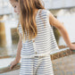 Rylee & Cru Knit Vest Set Marine Stripe