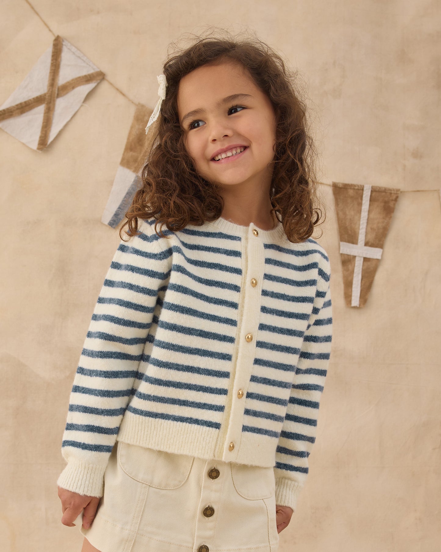 Rylee & Cru Classic Cardigan Maritime Stripe