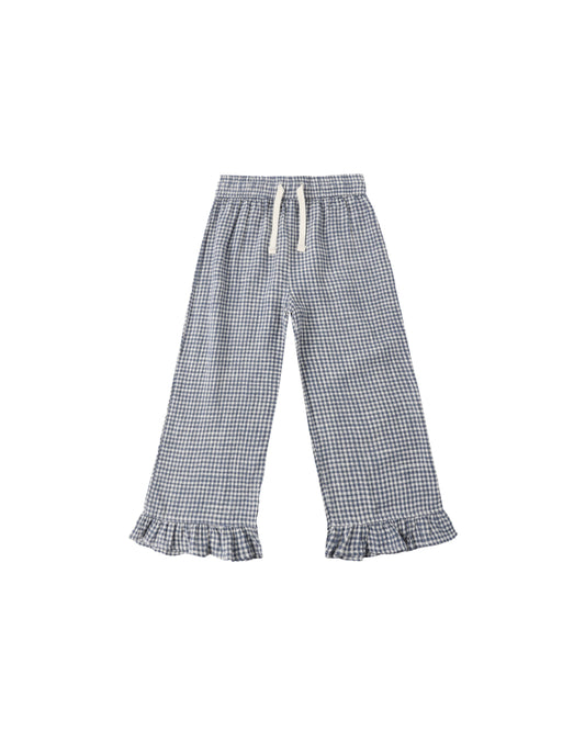 Rylee & Cru Wide Leg Pant Marine Gingham