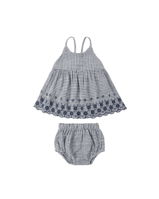 Rylee & Cru Zenni Set Marine Gingham