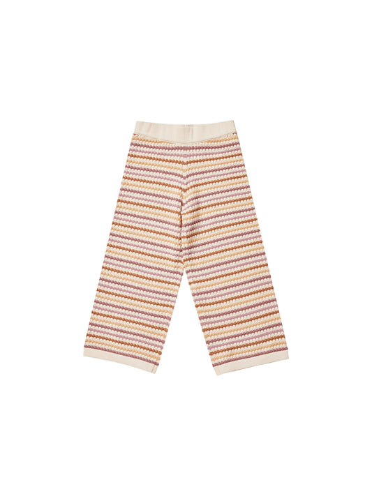 Rylee & Cru Knit Wide Leg Pant Honeycomb Stripe
