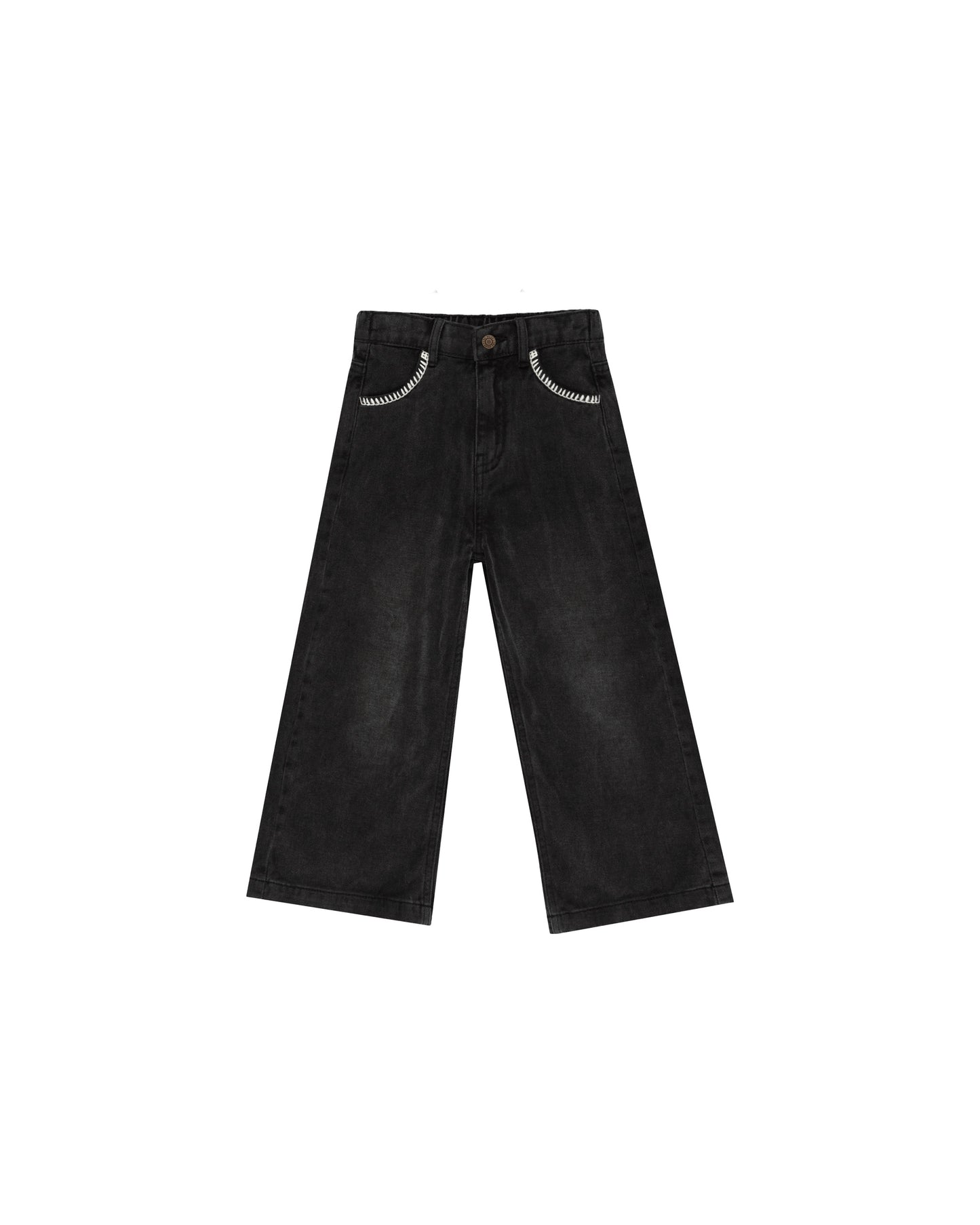 Rylee + Cru Straight Leg Pant Washed Black