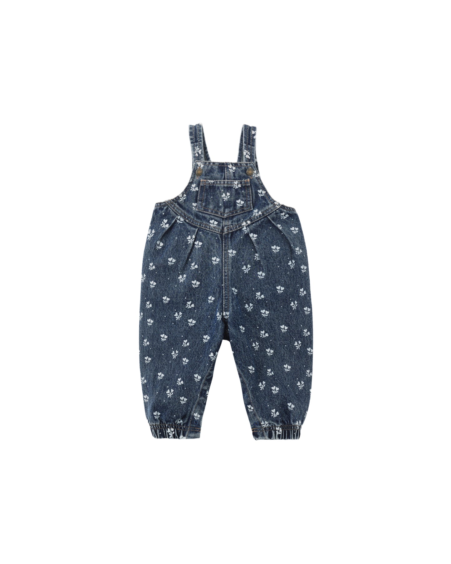 Rylee + Cru  Vintage Overall Heart Ditsy Indigo