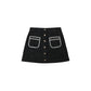 Rylee + Cru Denver Mini Skirt Washed Black