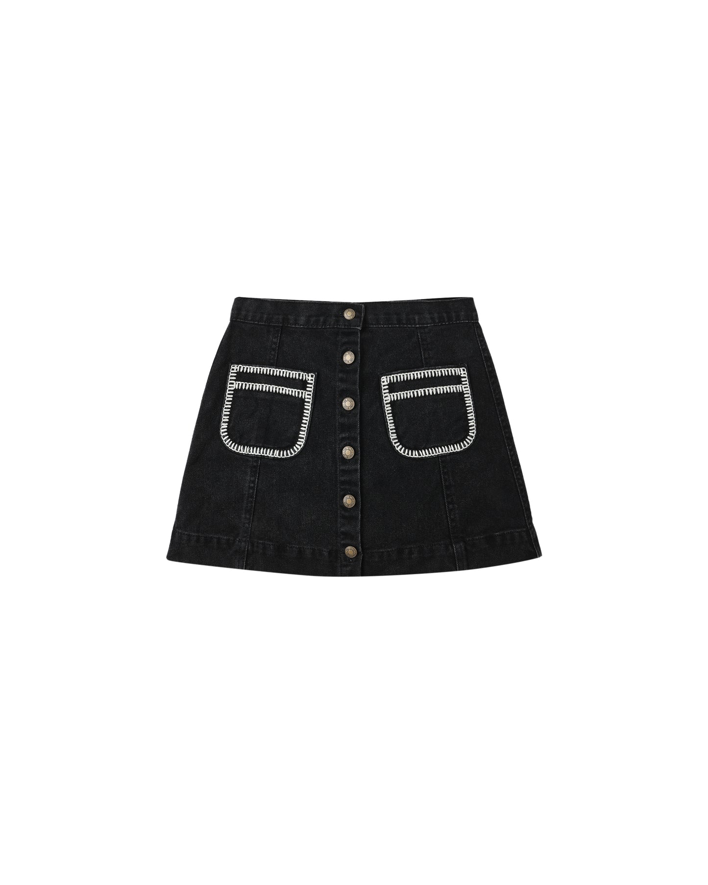 Rylee + Cru Denver Mini Skirt Washed Black