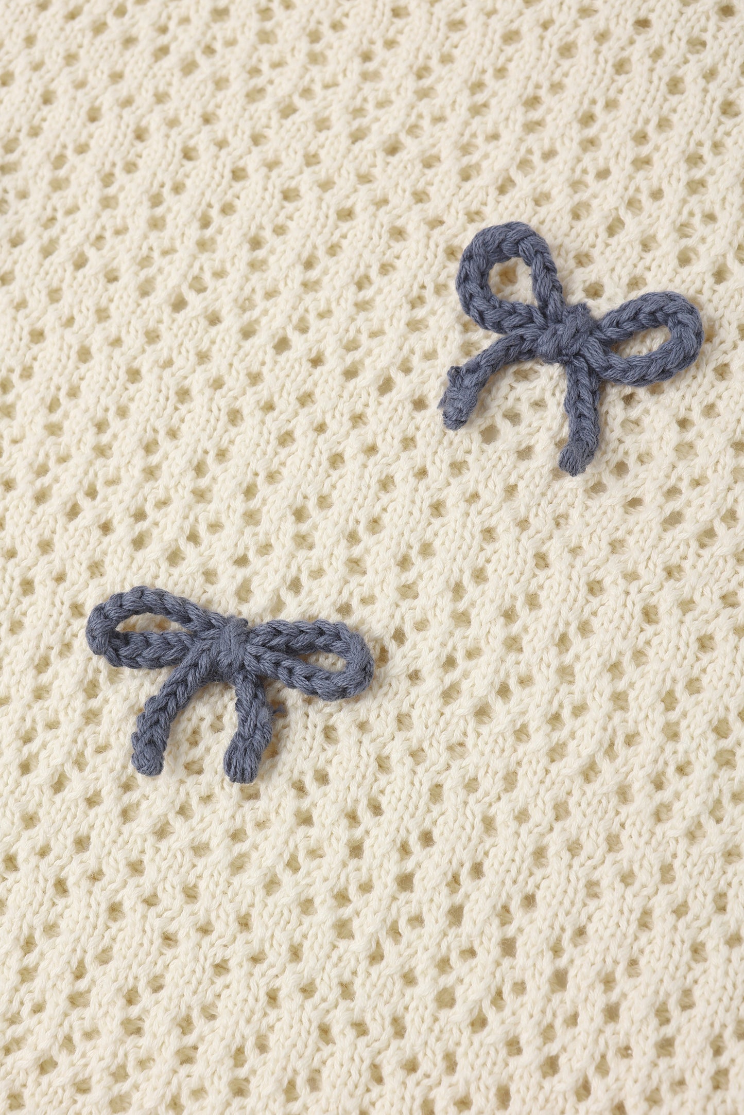 Rylee & Cru Crochet Knit Pullover Bows