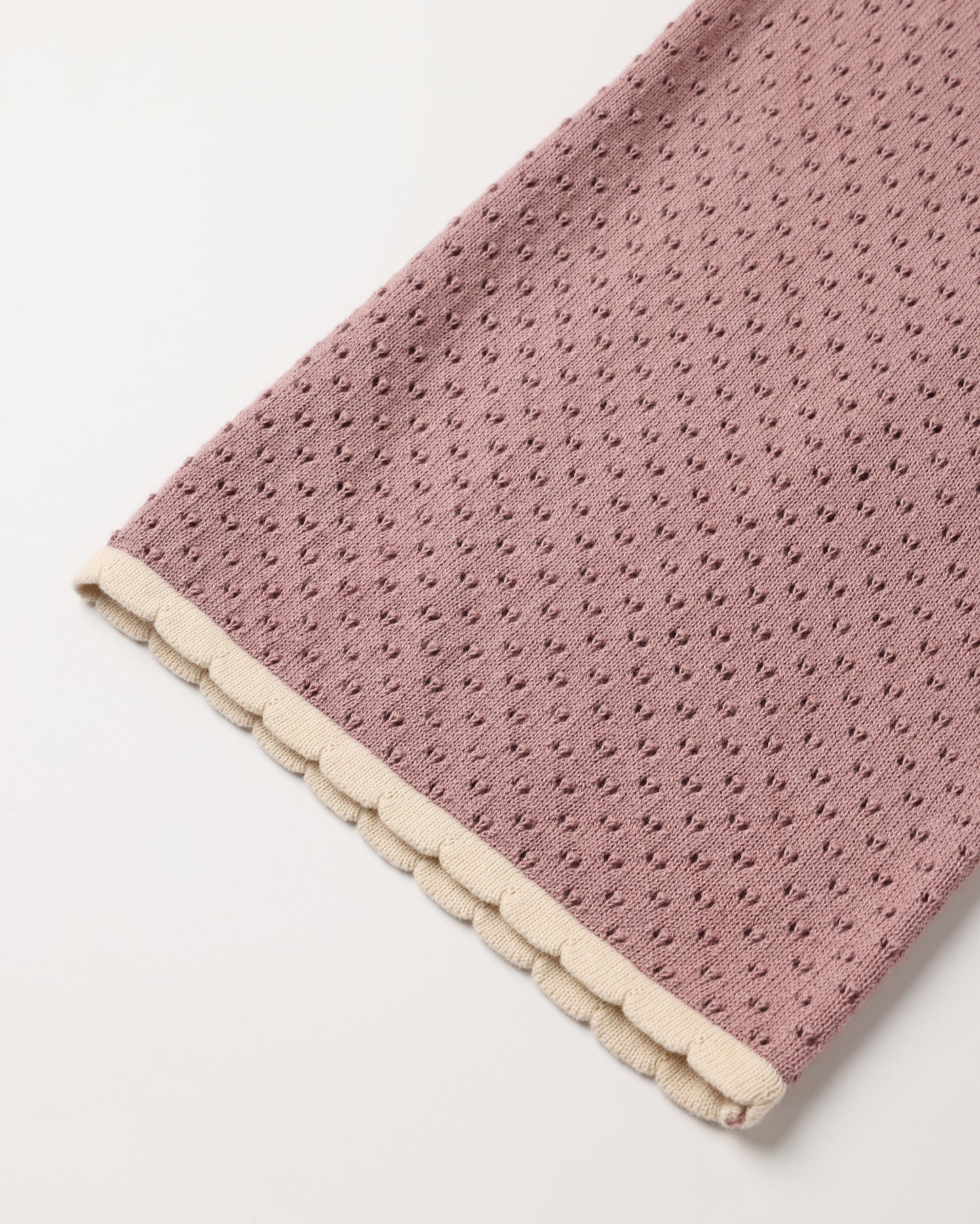 Rylee + Cru Pointelle Knit Pant Rosewood
