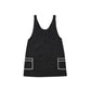 Rylee + Cru V-Neck Overall Dress Washed Black