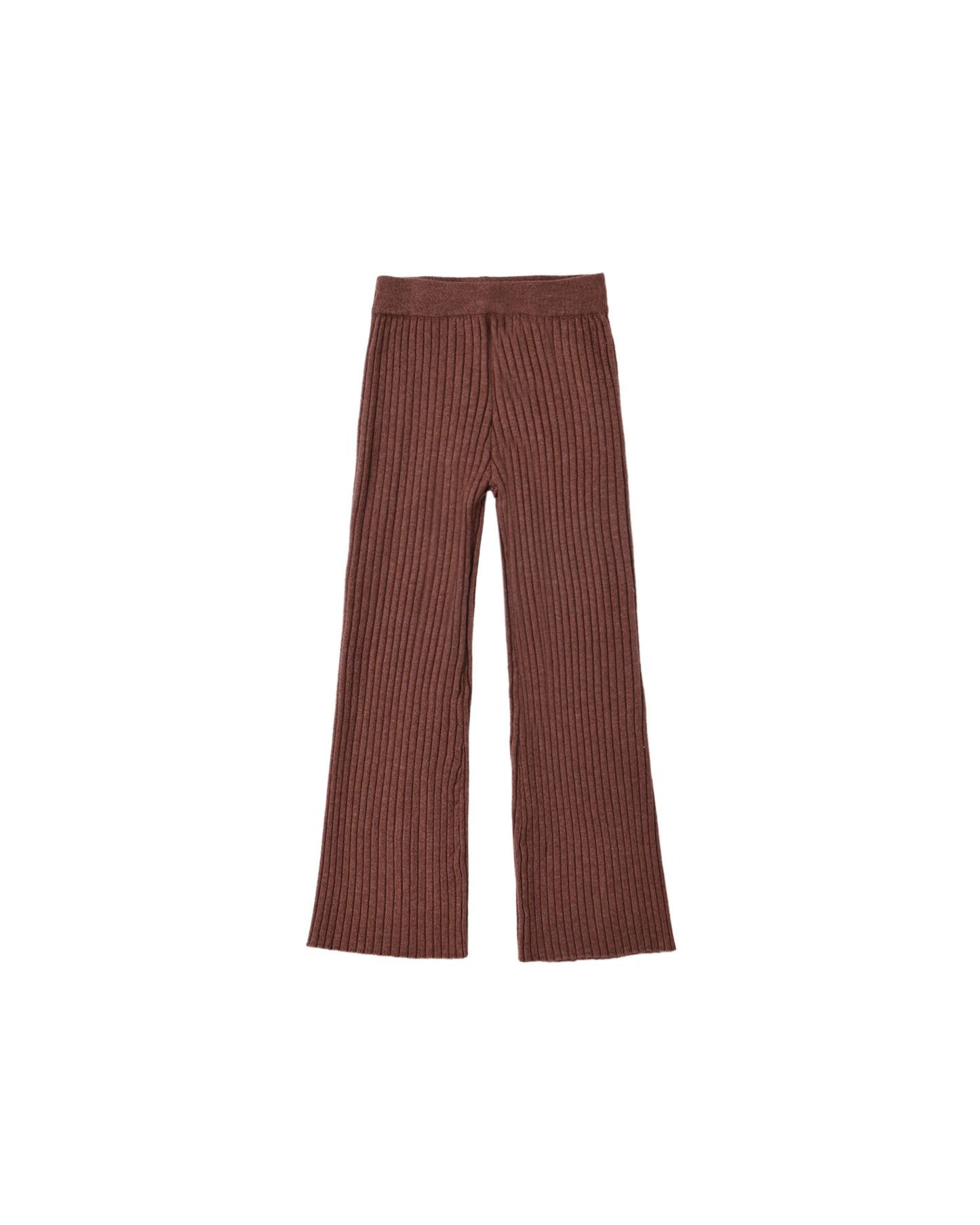 Rylee + Cru Flare Rib Knit Pant Mulberry