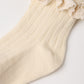 Rylee + Cru Lace Trim Socks 2-Pack Rosewood, Natural