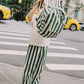 Rylee + Cru Baggy Pant Green Stripe