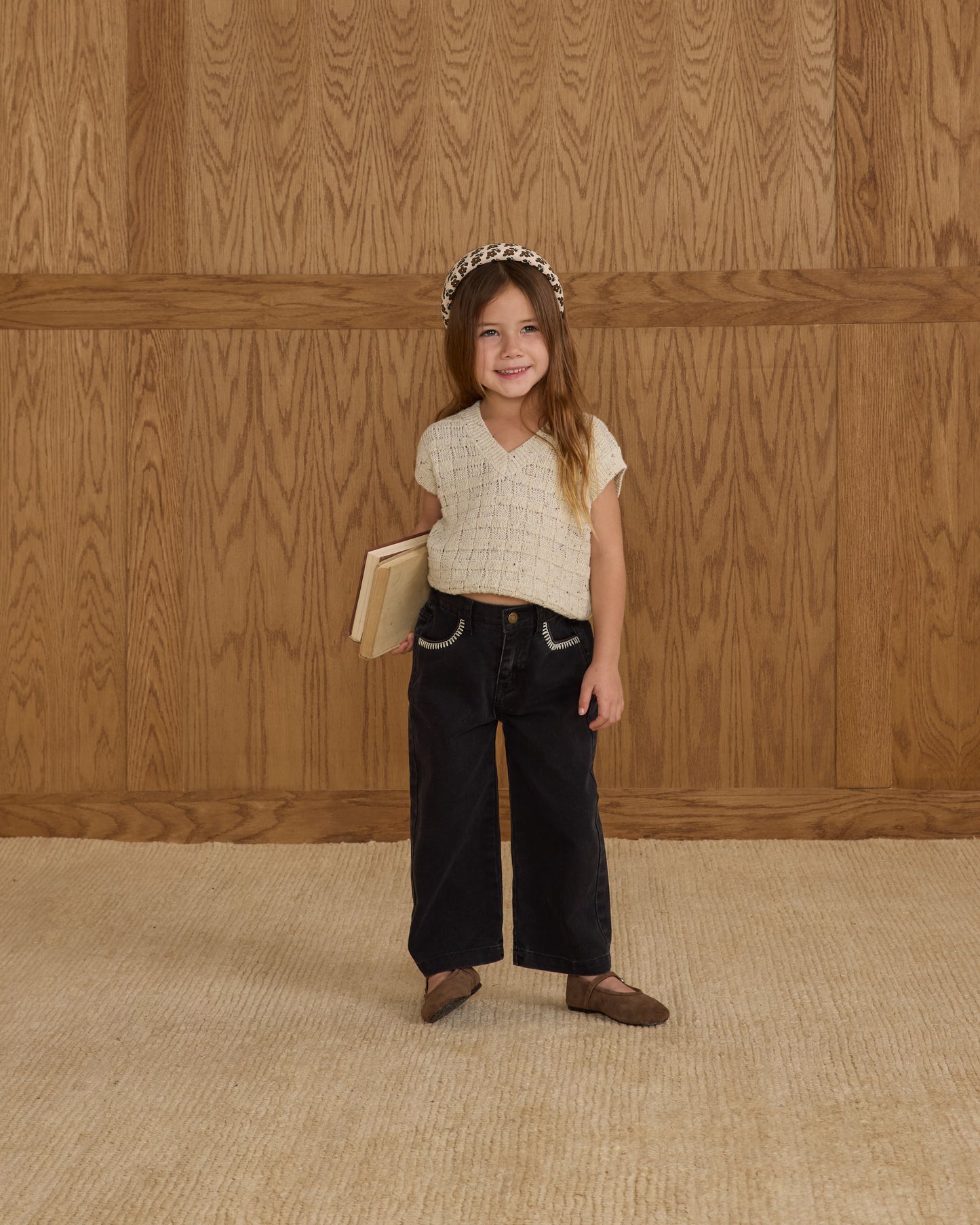 Rylee + Cru Straight Leg Pant Washed Black