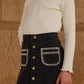 Rylee + Cru Denver Mini Skirt Washed Black