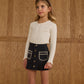 Rylee + Cru Denver Mini Skirt Washed Black