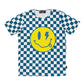 Radicool Smiley Chequerboard Tee Petrol | White