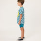 Radicool Smiley Chequerboard Tee Petrol | White