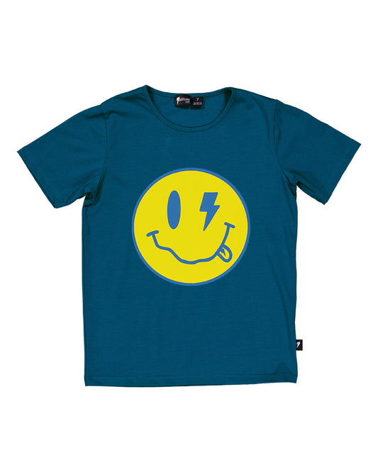 Radicool Smiley Bolt Tee Petrol