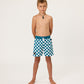 Radicool Chequerboard Boardies Petrol | White