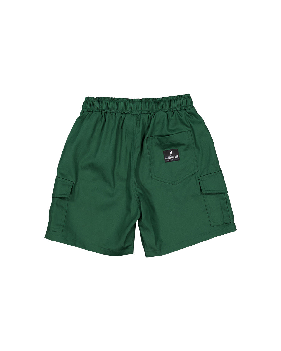 Radicool Kids Skater Cargo Short in Green