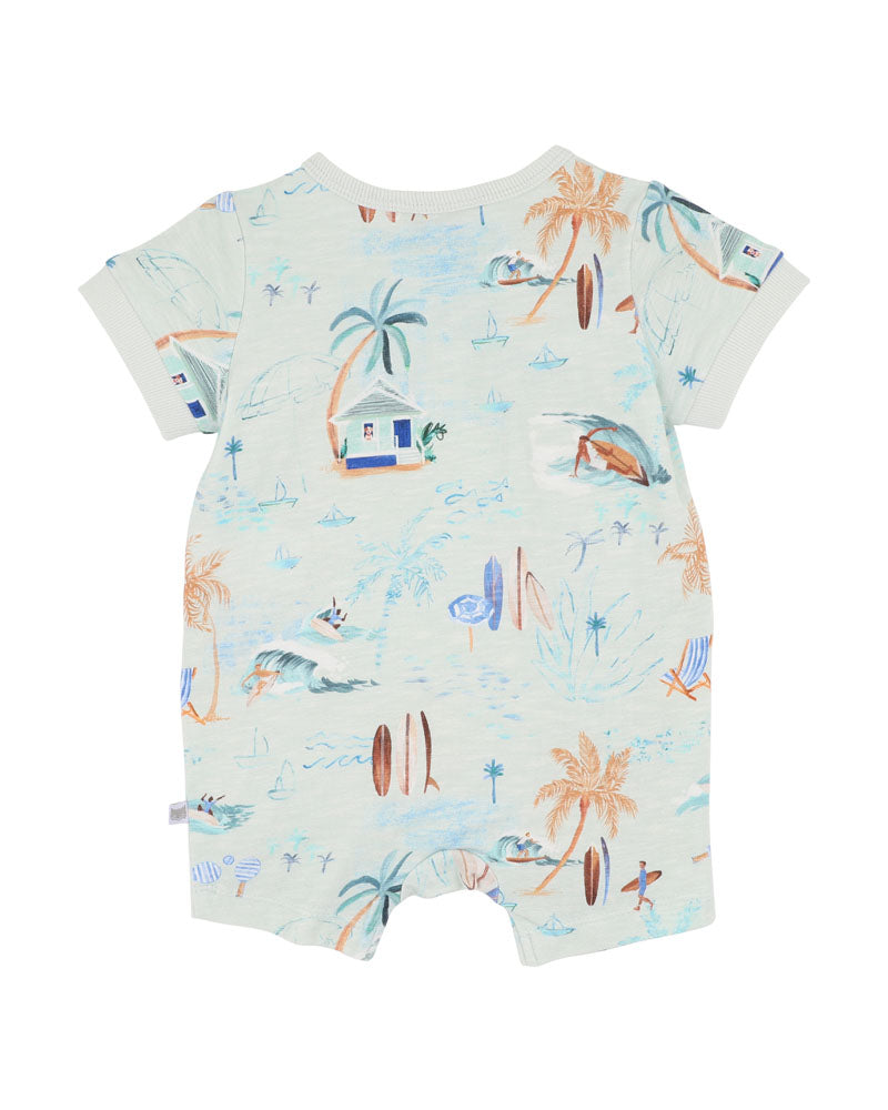 Minihaha Surf's Up Short Sleeve Zipsuit