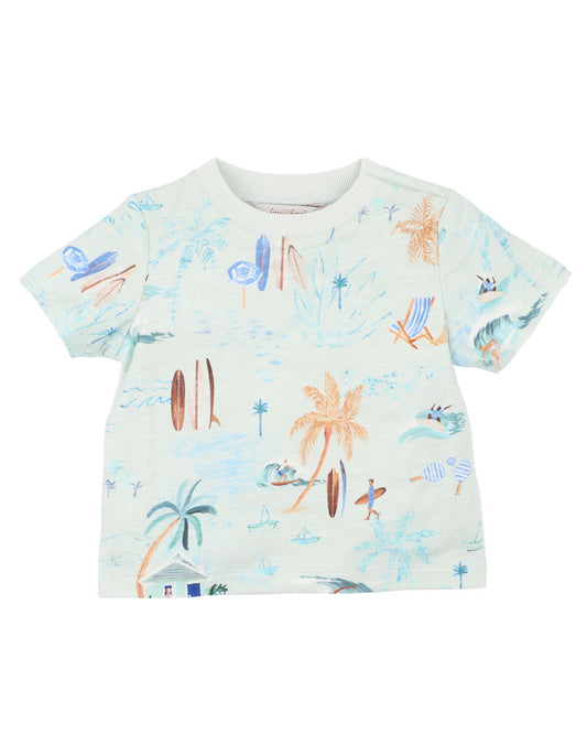 Minihaha Surfs Up Print Baby Tee