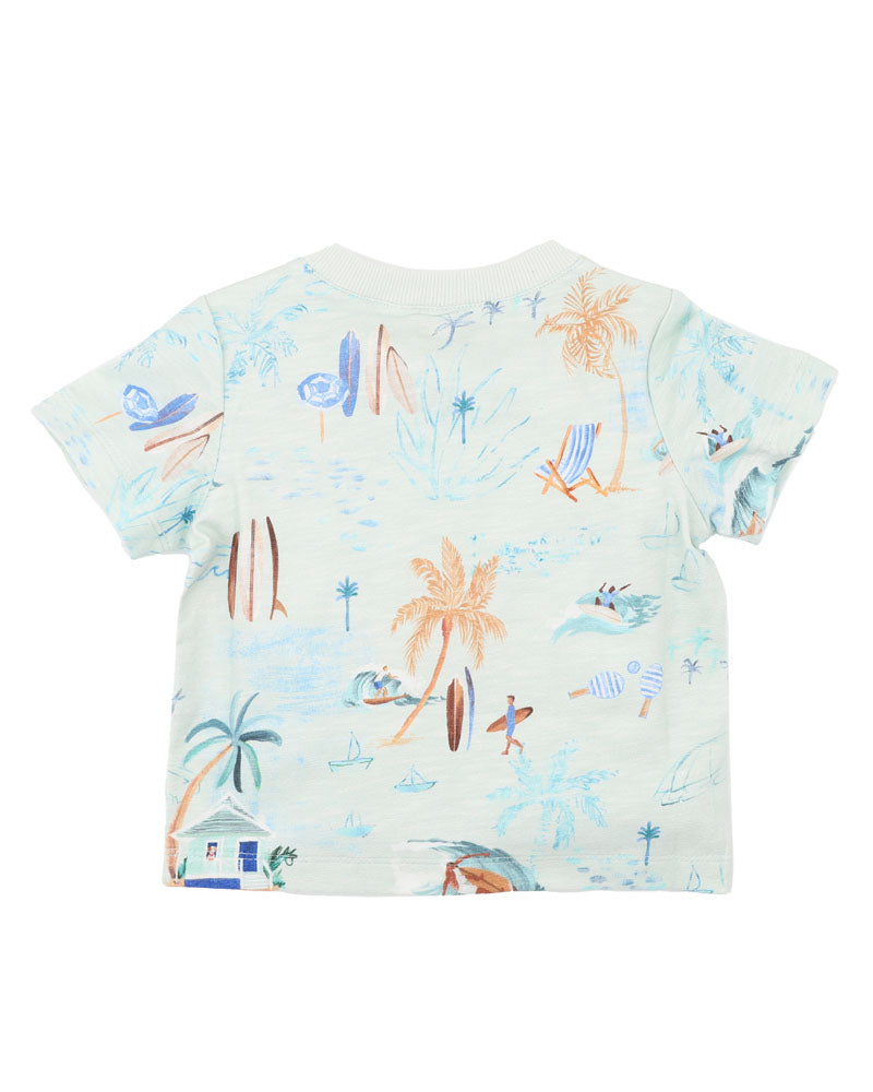 Minihaha Surfs Up Print Baby Tee