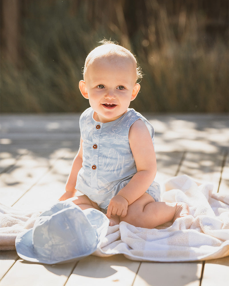 Minihaha Surfs Up Linework Romper