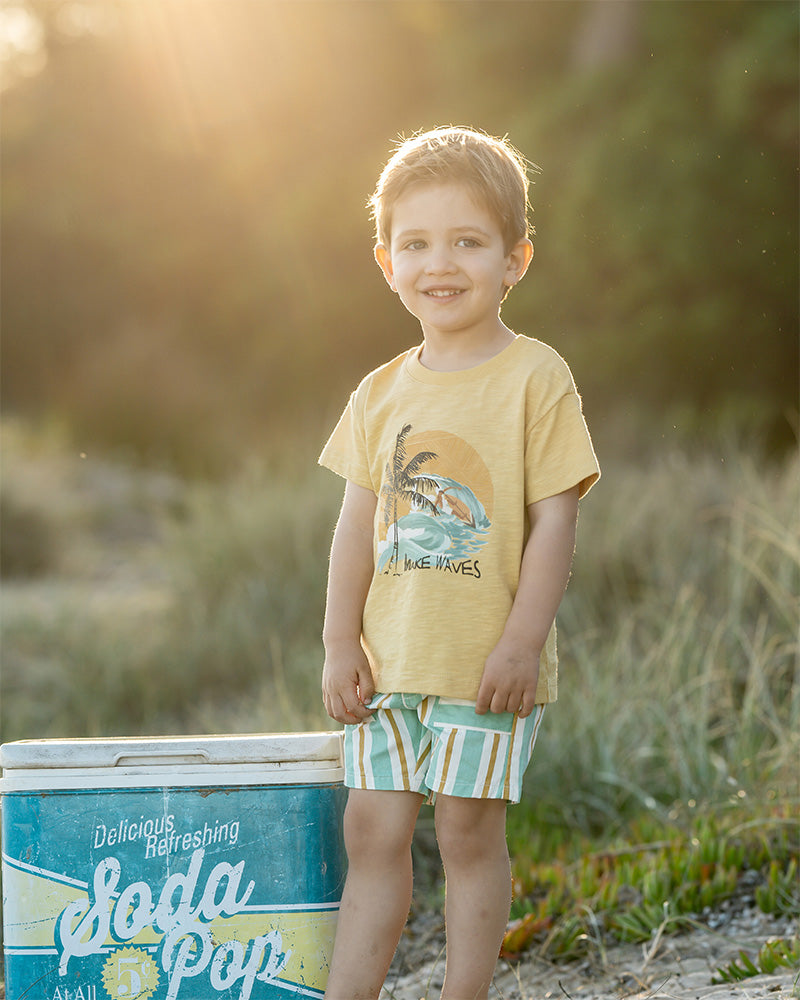Minihaha Surfs Up Make Waves Boys Tee