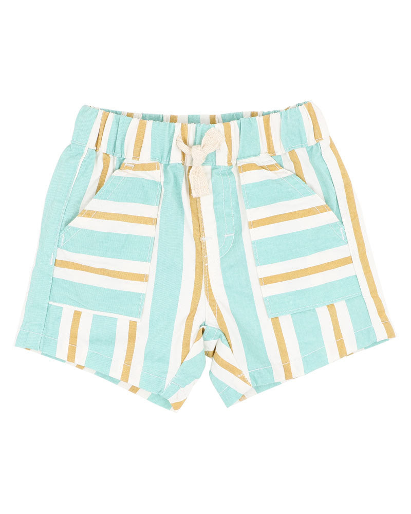 Minihaha Surfs Up Stripe Baby Shorts