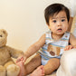 Minihaha Wildlings Stripe Dog Bodysuit Grey Marl