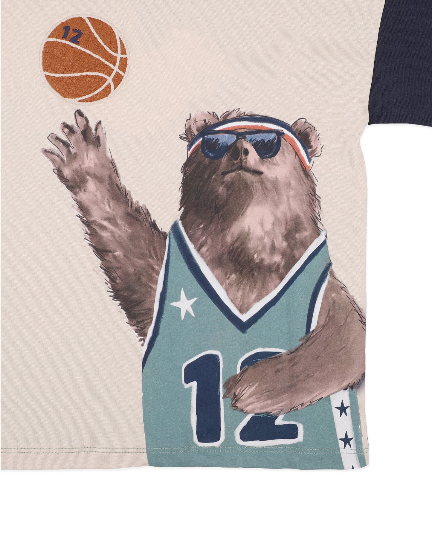 Minihaha Boys Wild Side Basketball Long Sleeve Tee