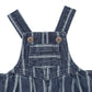 Minihaha Baby Wild Side Stripe Denim Overalls Blue Ticking Stripe