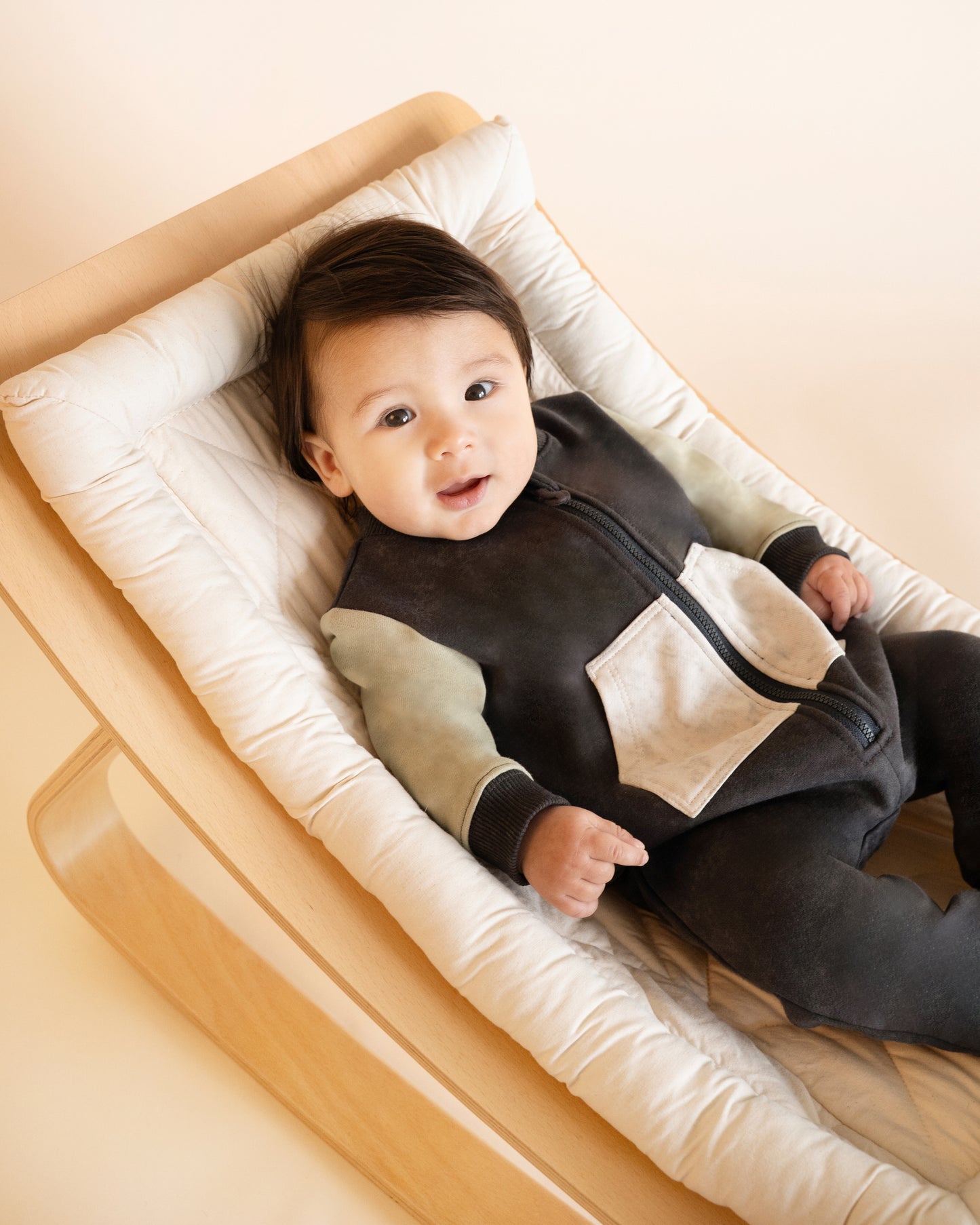 Minihaha Baby Outback Adventure Zip Romper Grey