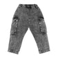 Minihaha Boys Washed Black Pull On Cargo Jeans