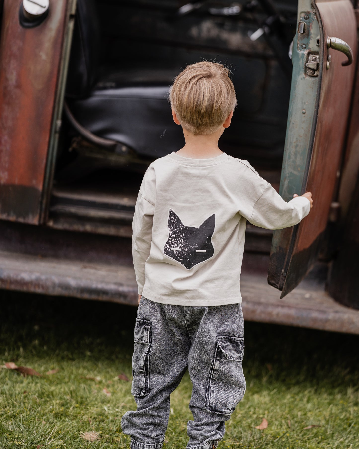 Minihaha Boys Outback Adventure Fox Long Sleeve Tee
