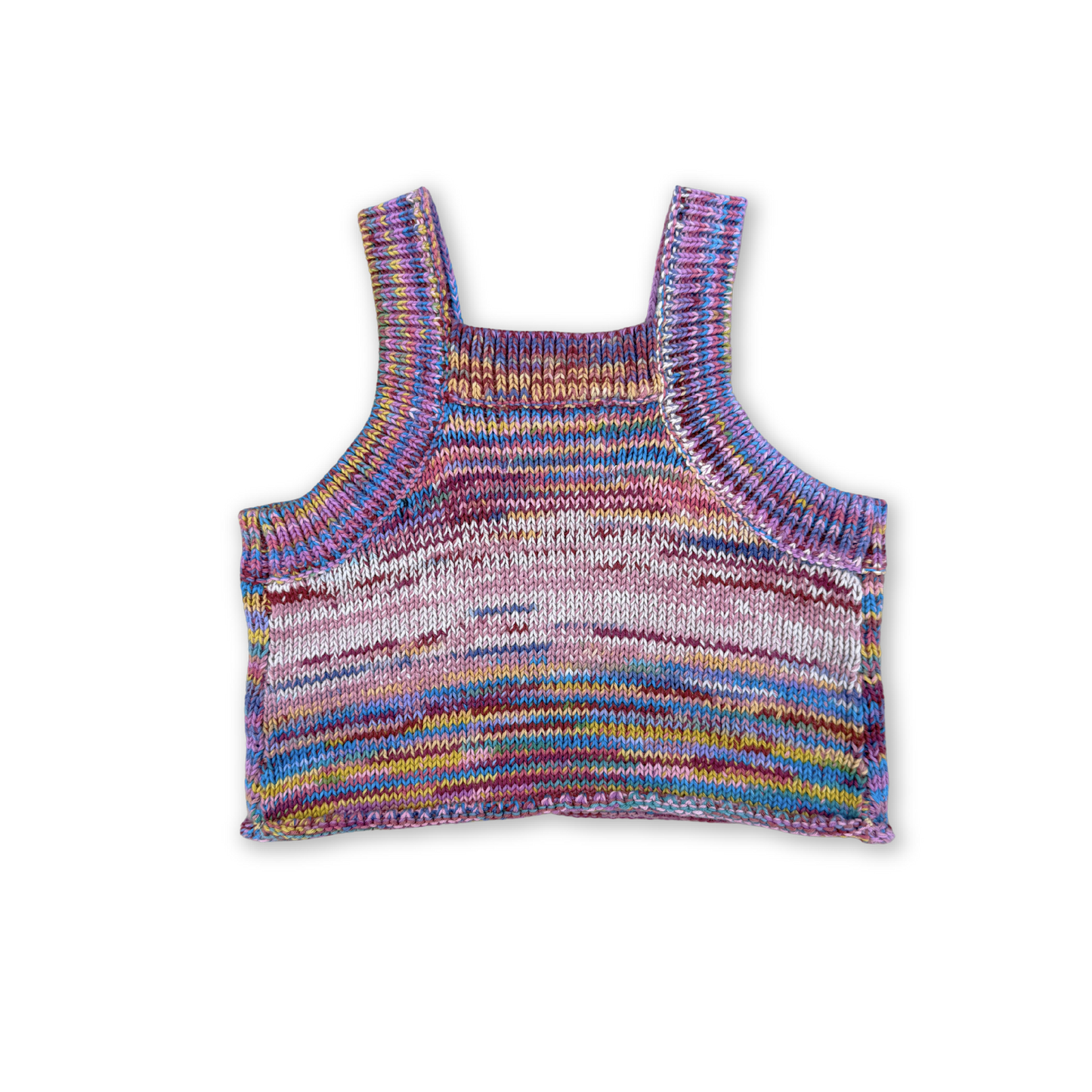 Grown Knitted Singlet Top Rainbow