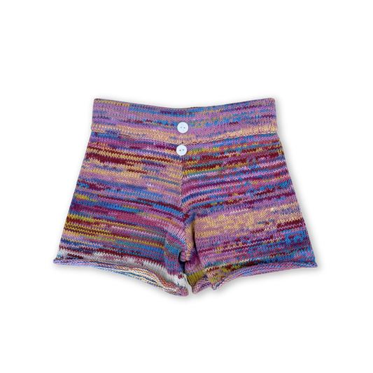Grown Knitted Shorts Rainbow