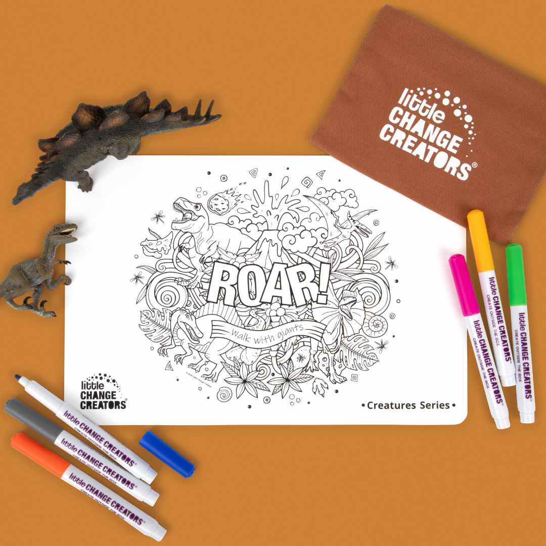 Little Change Creators Pocket Reuseable Colouring Set Roar