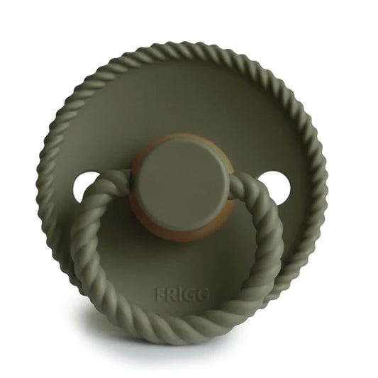 Frigg Rope Natural Rubber Pacifiers Olive