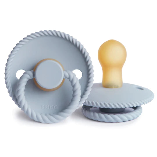 Frigg Rope Natural Rubber Pacifiers Powder Blue