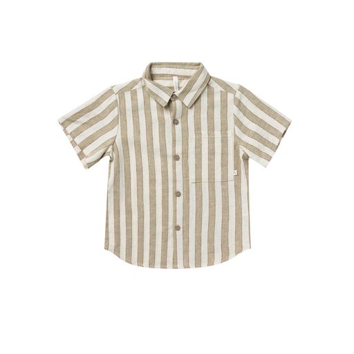 Rylee & Cru Collared Short Sleeve Shirt Autumn Stripe