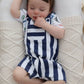Milky Baby Stripe Fleece Overall