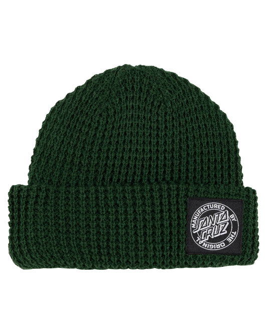 Santa Cruz MFG Dot Waffle Beanie Dark Green