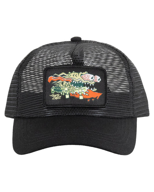 Santa Cruz Meek Scratched Slasher Trucker Cap Black