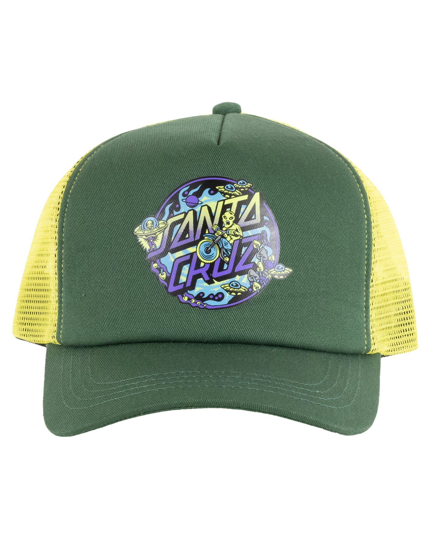 Santa Cruz Winkowski Dope Planet 2 Dot Trucker Cap Dark Green