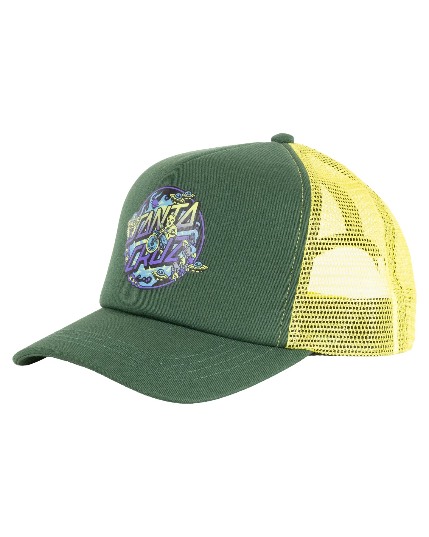 Santa Cruz Winkowski Dope Planet 2 Dot Trucker Cap Dark Green