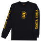 Santa Cruz Screaming Mouth Mono Front Long Sleeve Tee Black
