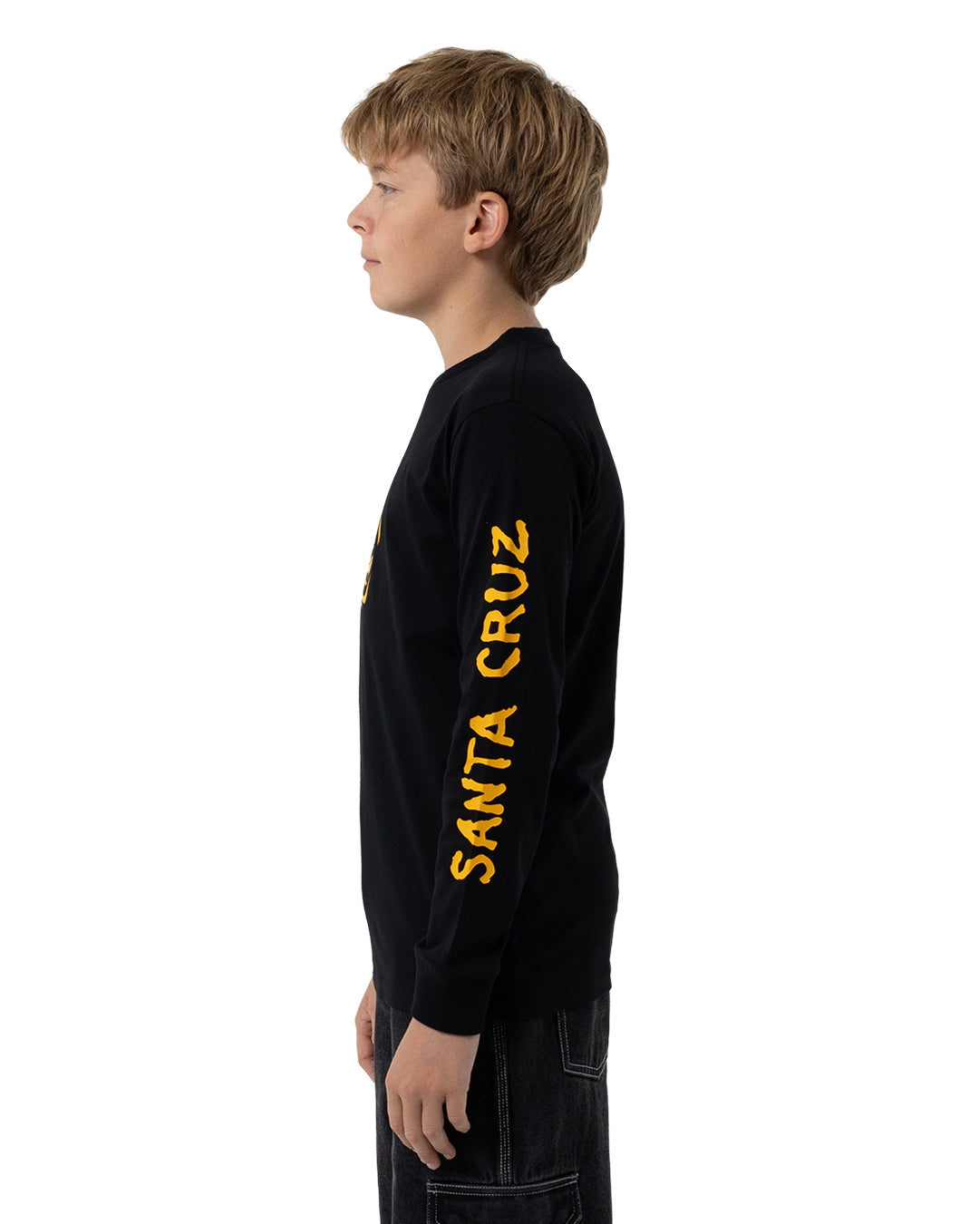 Santa Cruz Screaming Mouth Mono Front Long Sleeve Tee Black